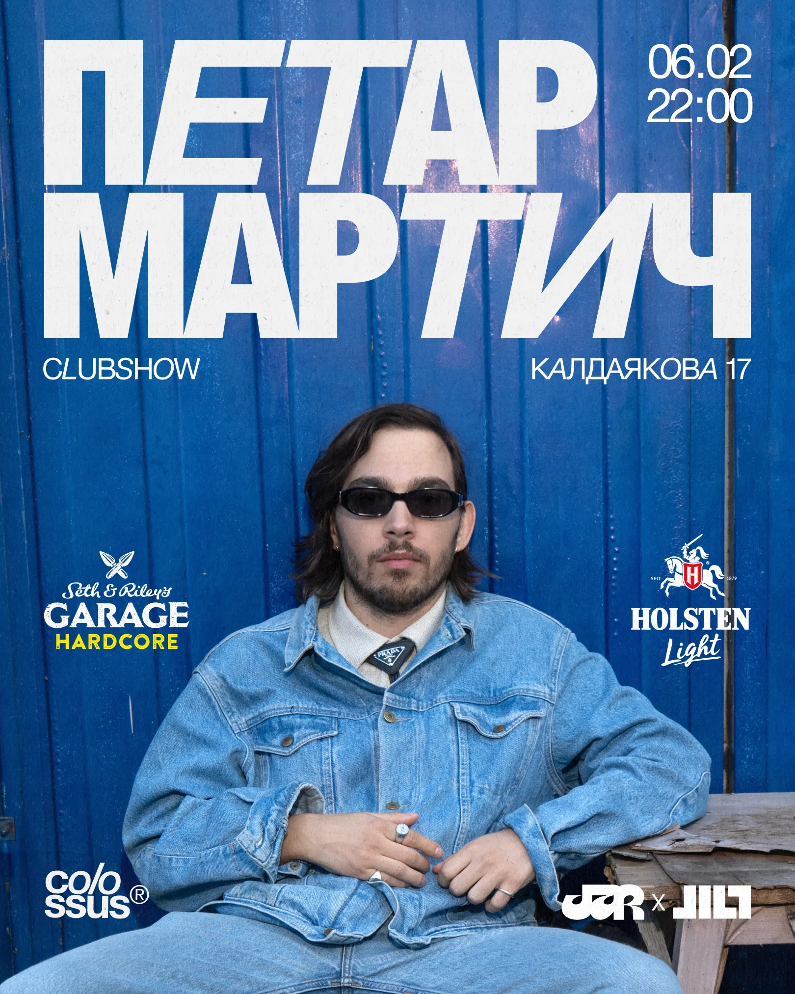 The poster of a JAR × JILT clubshow with Petar Martich